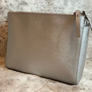 Lo & Sons Limited Edition Silver Saffiano Leather Crossbody